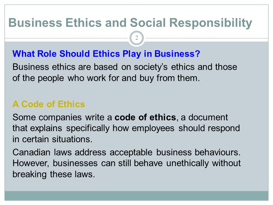 Ethics and Social Responsibility, Certificate